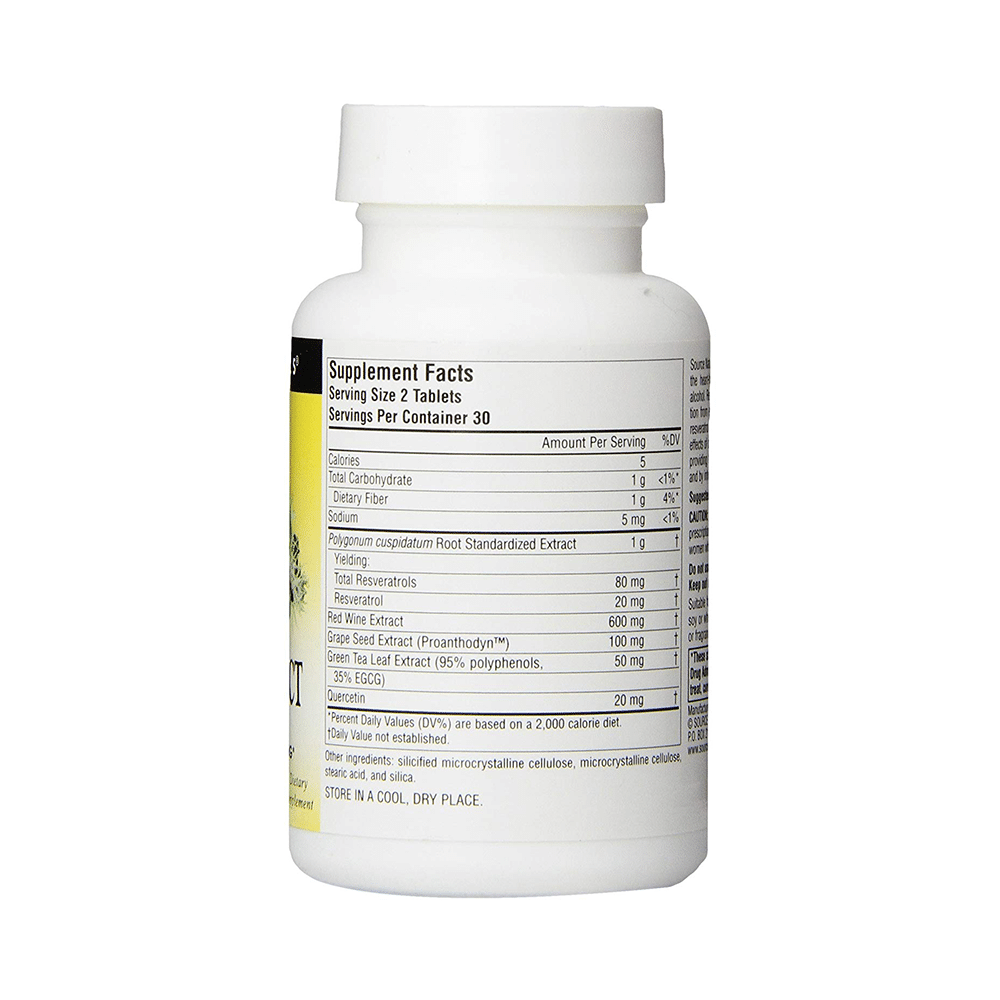 Source Naturals Red Wine Extract with Resveratrol Tablet - Image 2