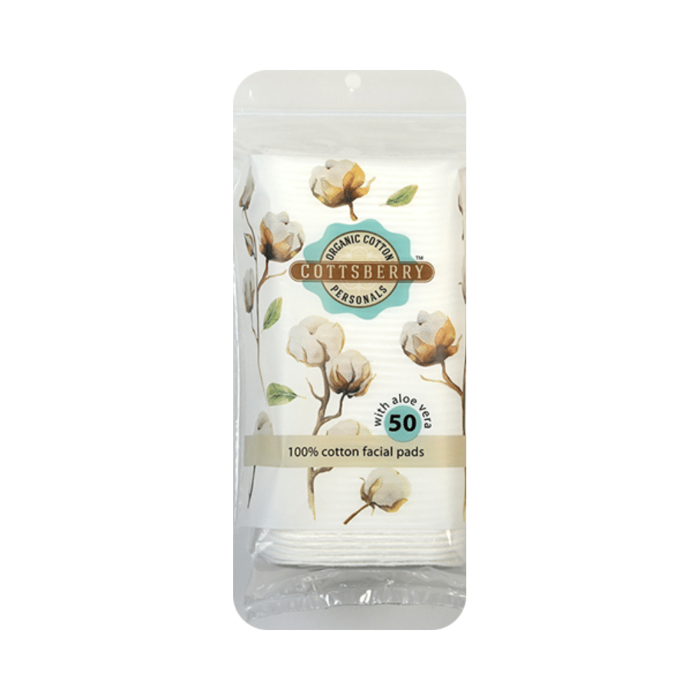 Cottsberry 100% Cotton Facial Pads with Aloevera