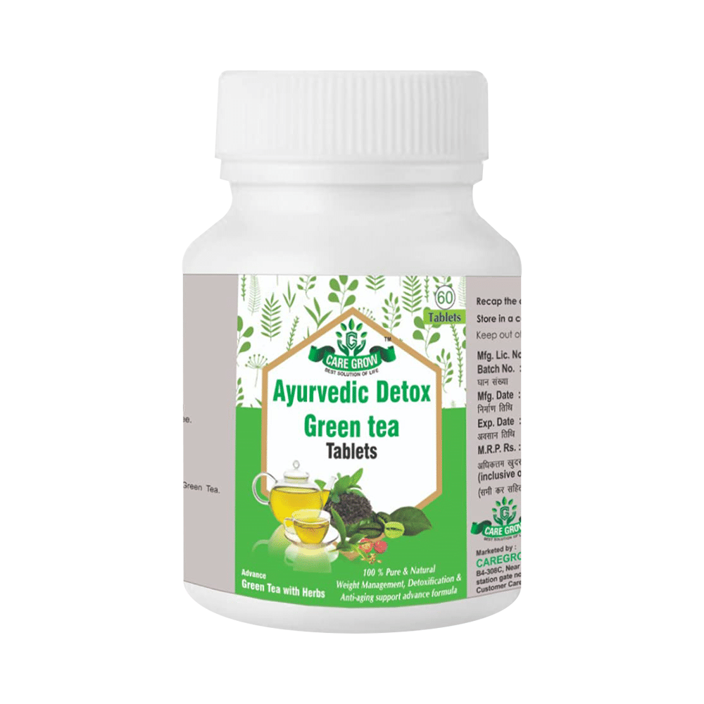 Care Grow Ayurvedic Detox Green Tea Tablet - Image 1