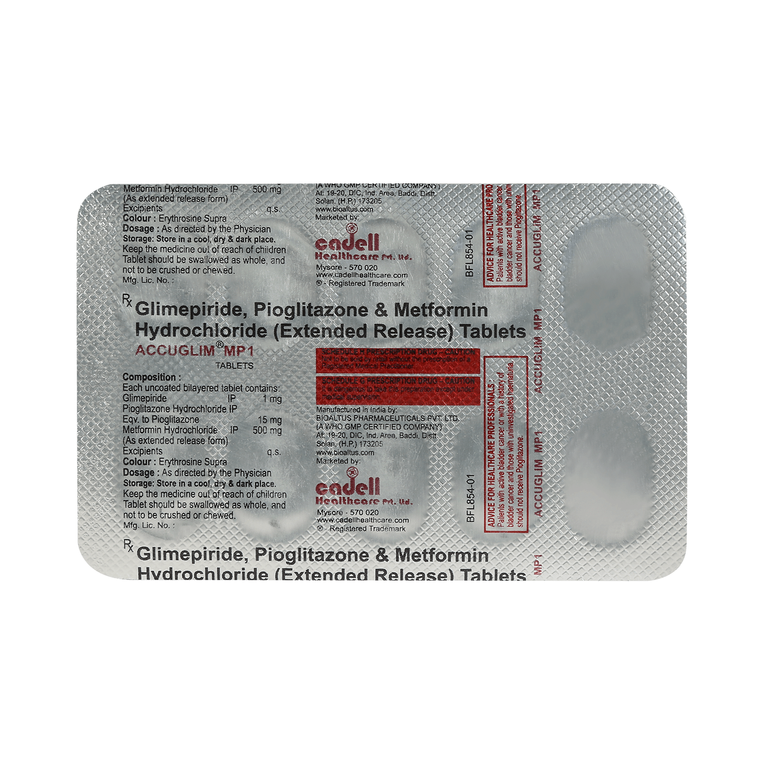 Accuglim MP 1mg/500mg/15mg Tablet - Image 3