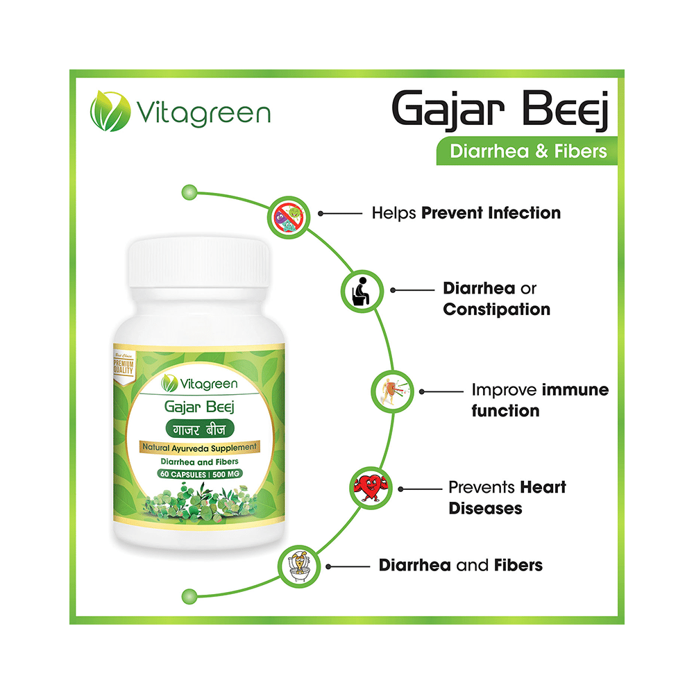 Vitagreen Gajar Beej 500mg Capsule - Image 4