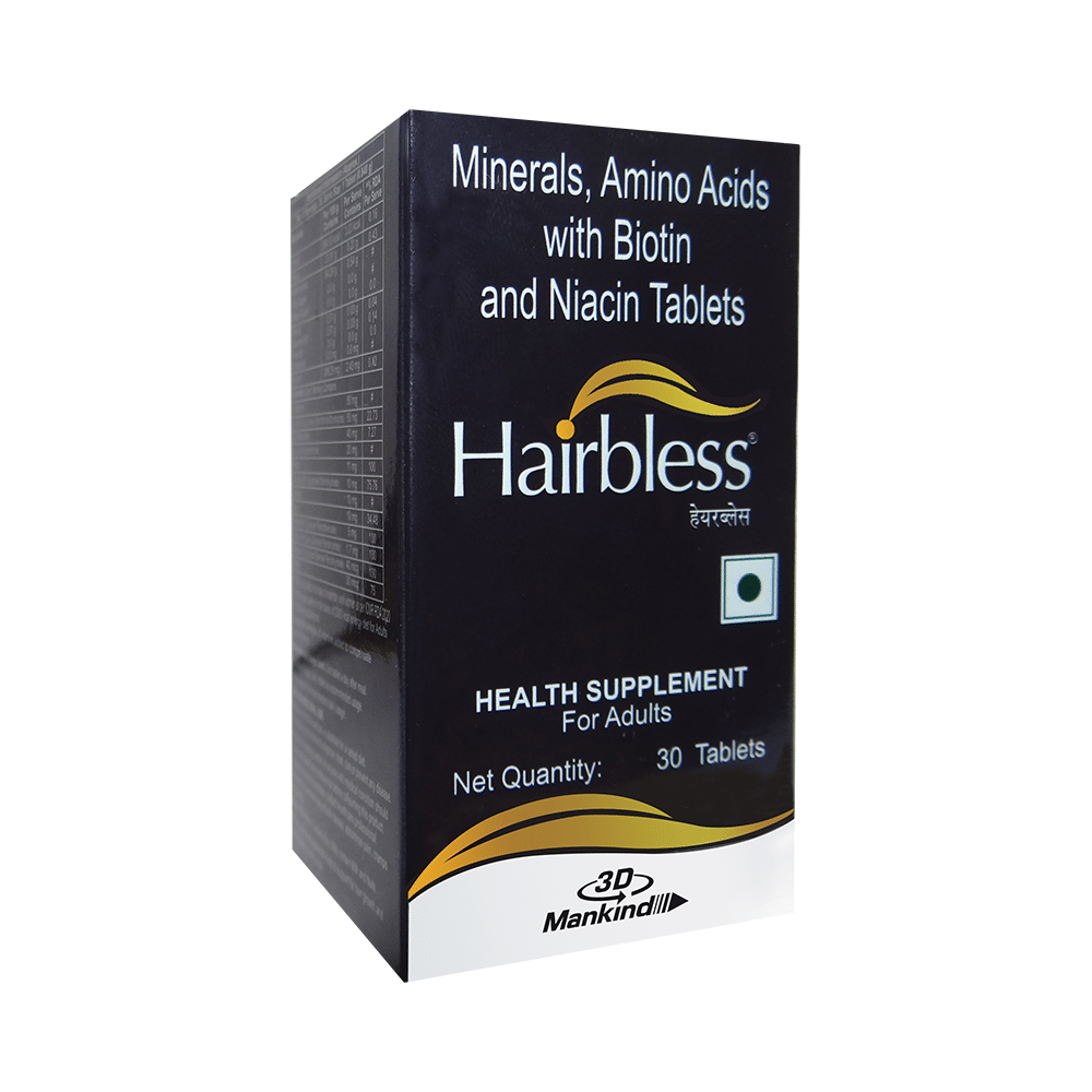 Hairbless Tablet with Vitamins- Biotin & Niacin, Minerals & Amino Acids - Image 2