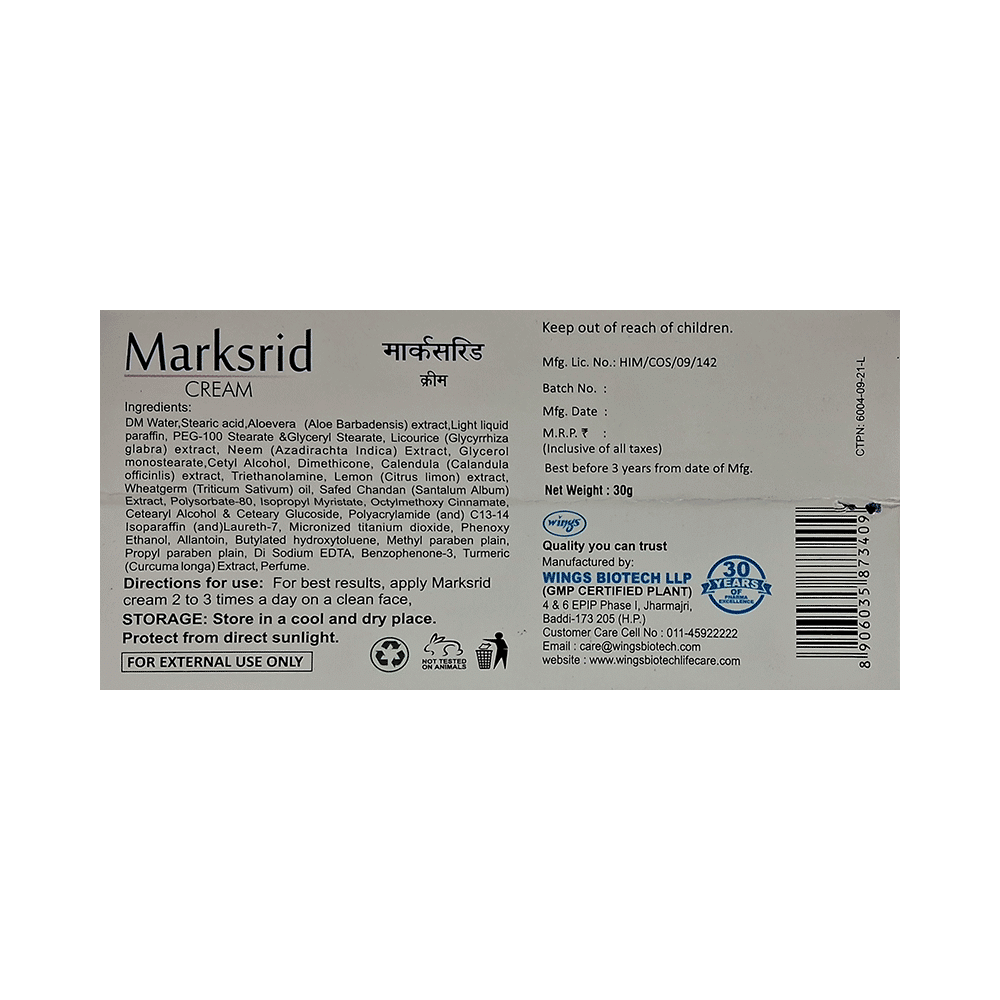 Wings Marksrid Cream (30gm Each) - Image 2