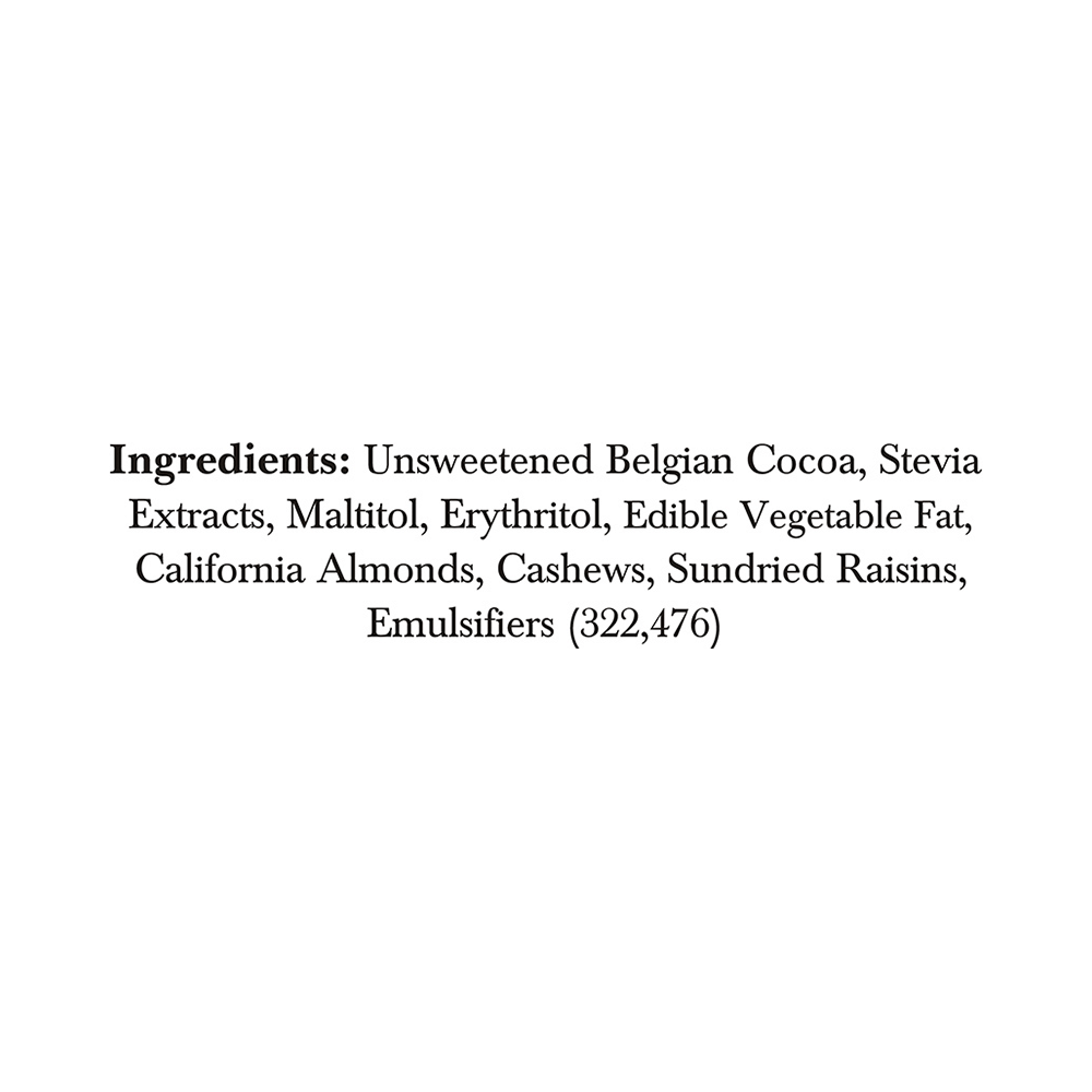 Zevic Dark Sugar Free Belgian Couverture Chocolate with Fruit and Nuts - Image 3