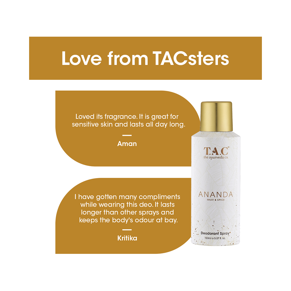 TAC The Ayurveda Co. Ananda Deodorant Spray Fruit & Spice - Image 6