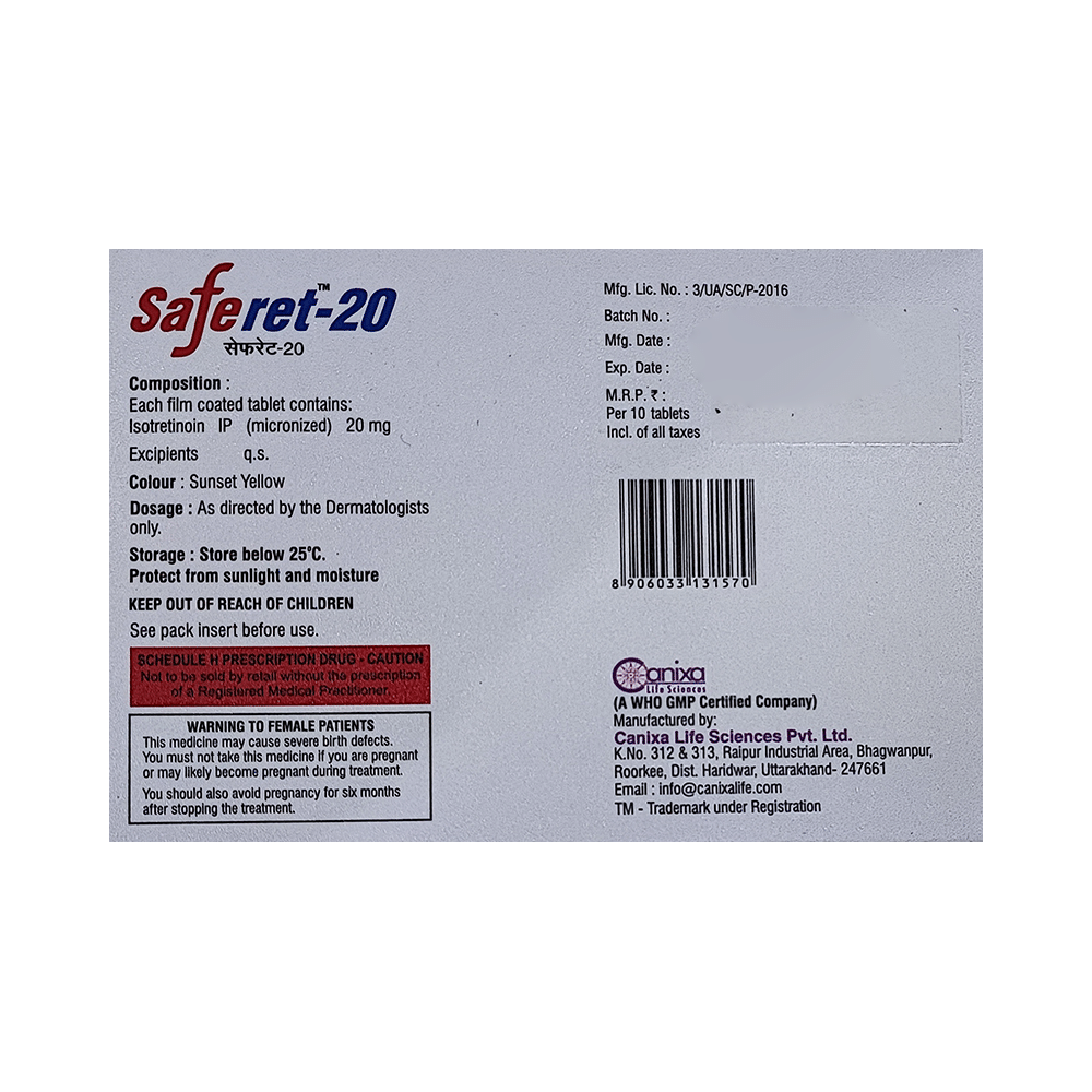 Saferet 20 Tablet - Image 2