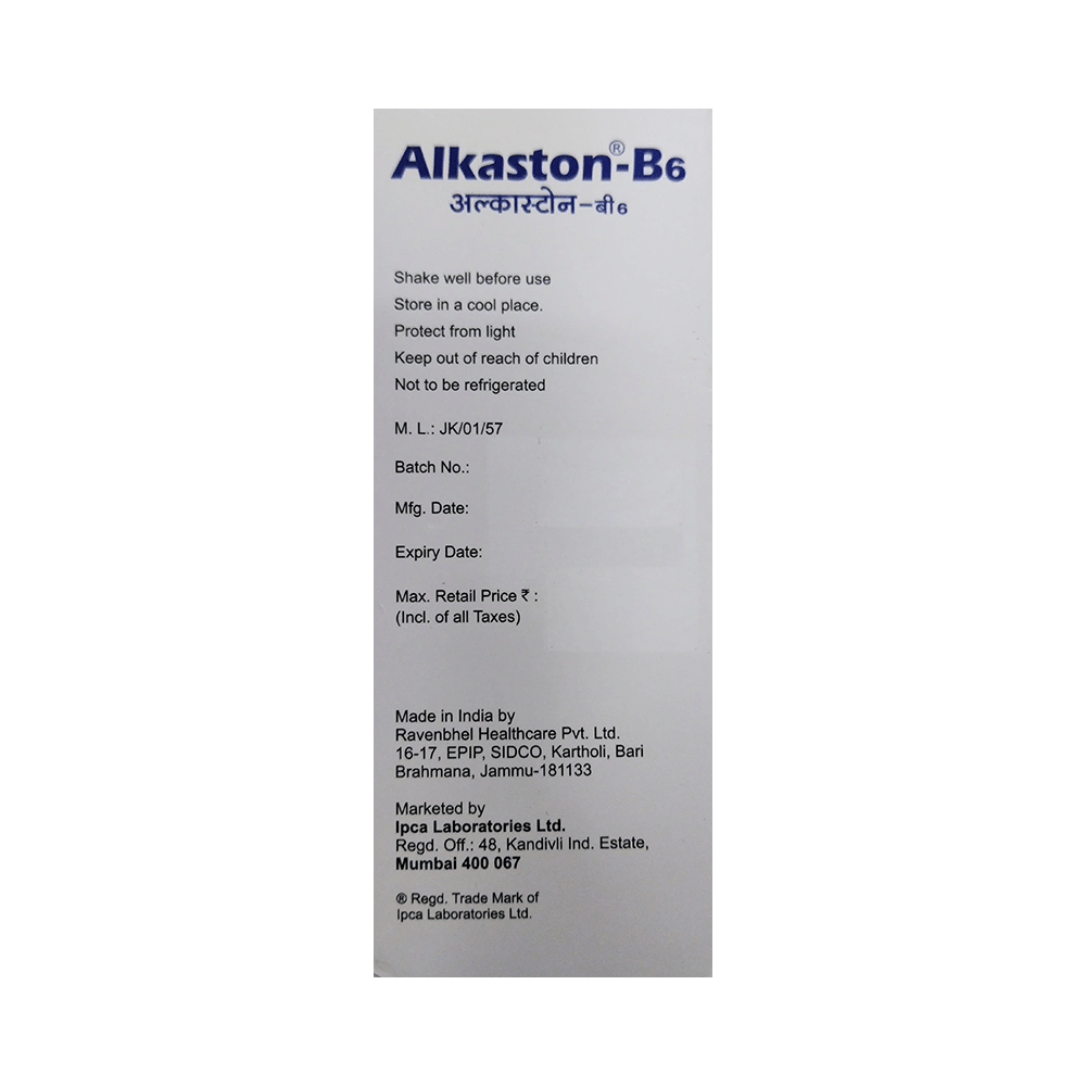 Alkaston B-6 Oral Solution with Potassium, Magnesium & Vitamin B6 | Raspberry - Image 3