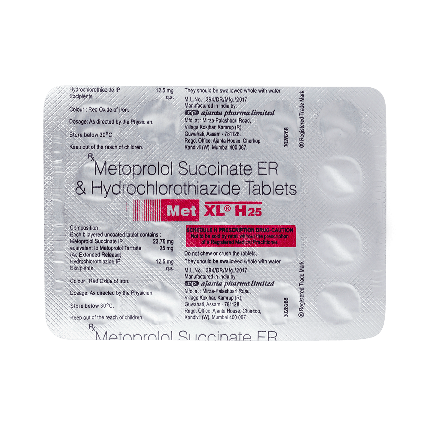 Met XL H 25 Tablet - Image 3