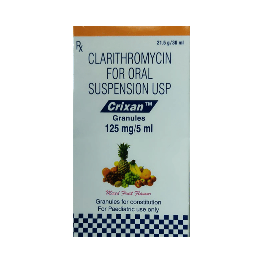 Crixan 125mg Granules Suspension Mixed Fruit