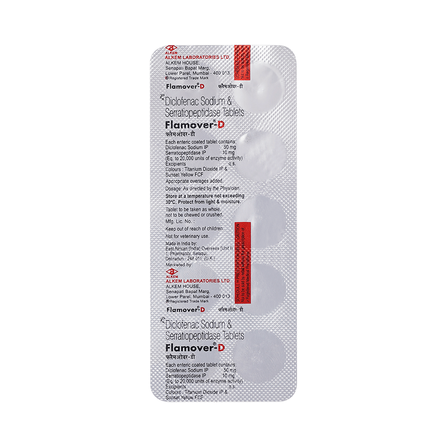 Flamover D 50mg/10mg Tablet - Image 6