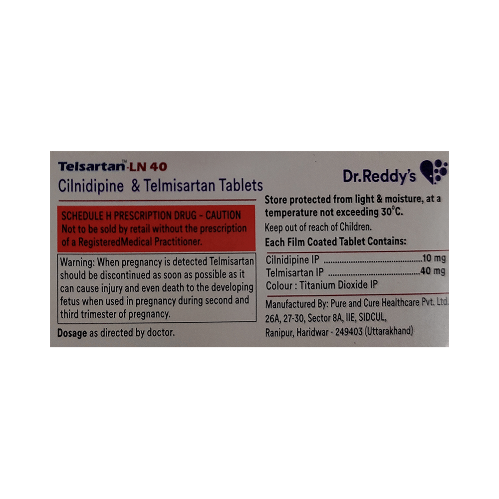 Telsartan LN 10mg/40mg Tablet - Image 2