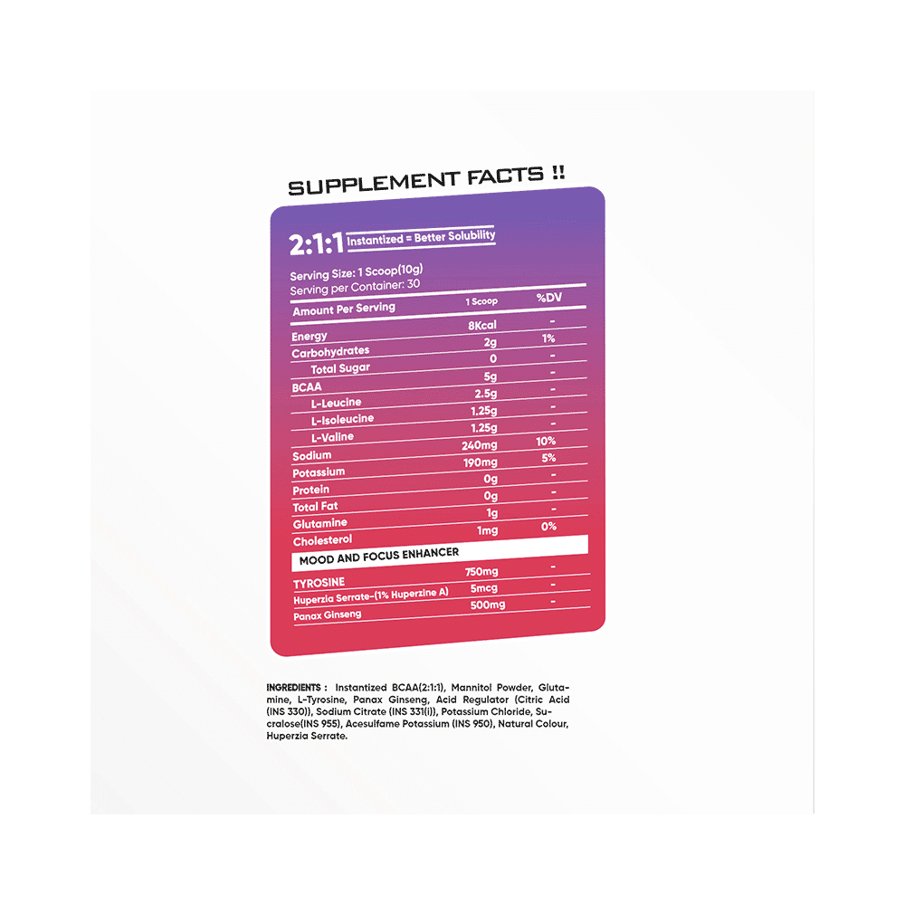 Repfuel Sports Enhanced BCAA Powder Blue Berry Blast - Image 3
