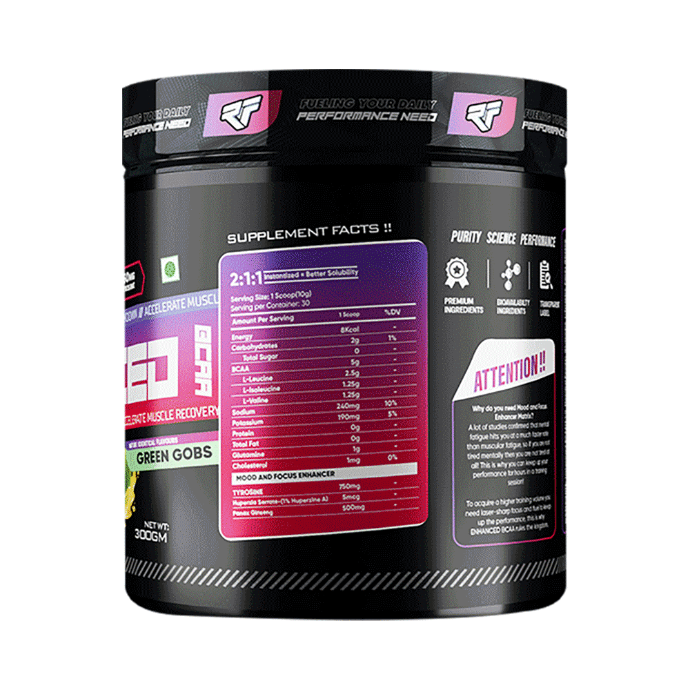 Repfuel Sports Enhanced BCAA Powder Blue Berry Blast - Image 2