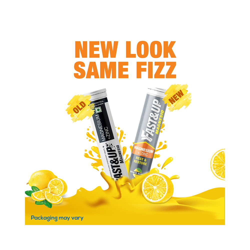 Fast&Up Magnesio with Magnesium & Zinc for Muscle Health | Flavour Lemon and Lime Effervescent Tablet - Image 10