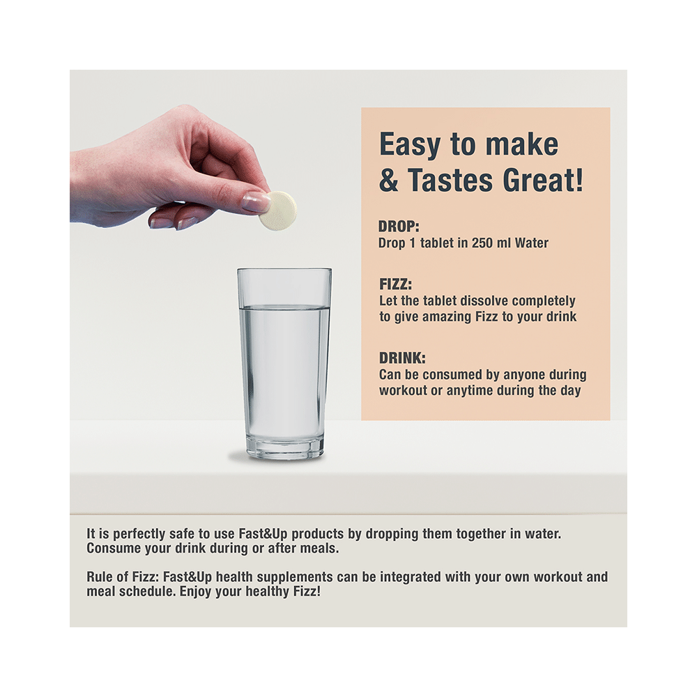 Fast&Up Magnesio with Magnesium & Zinc for Muscle Health | Flavour Lemon and Lime Effervescent Tablet - Image 8