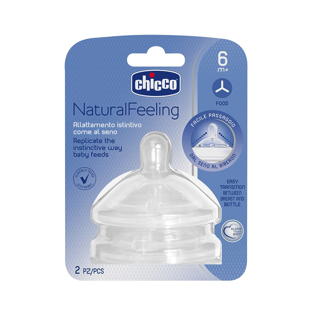 Chicco Natural Feeling 6M+ F Food Teat - Image 2