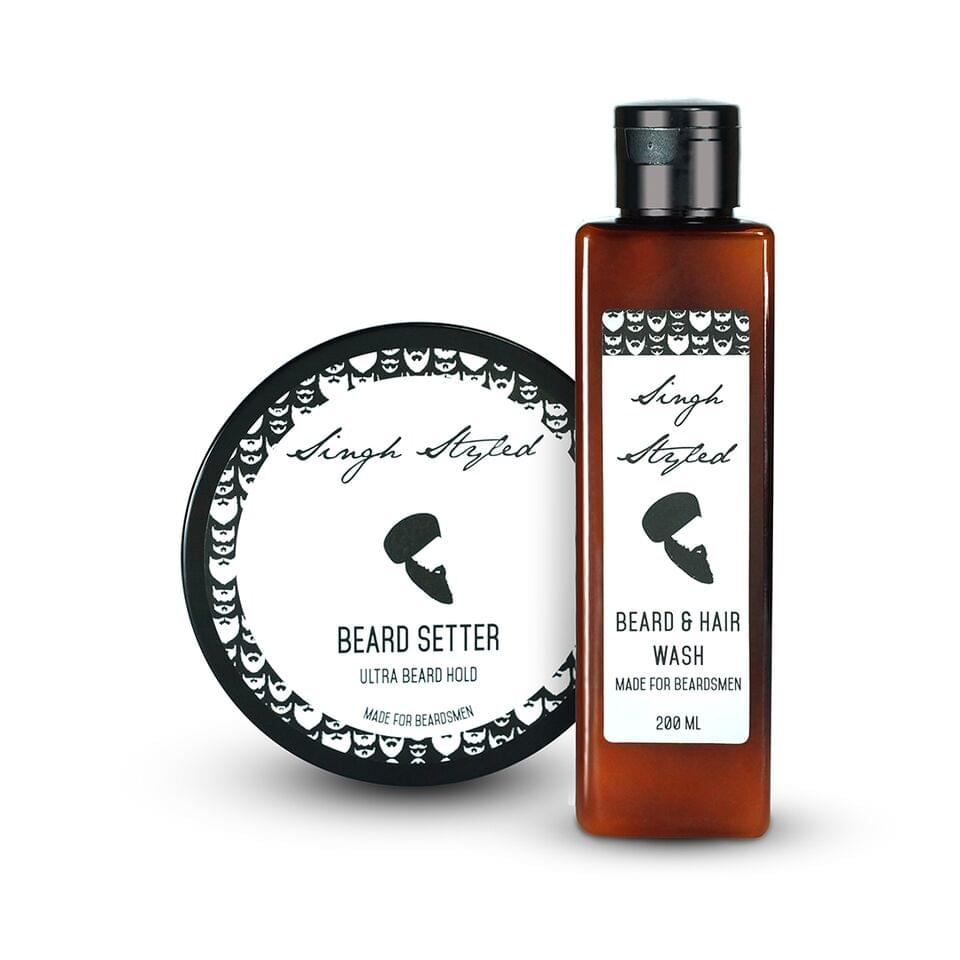 Singh Styled Combo of Beard Setter (200gm) and Beard & Hair Wash (200ml)