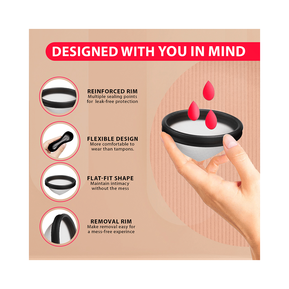 MYKI Silicon Perfect Soft Menstrual Disc Black Medium - Image 5
