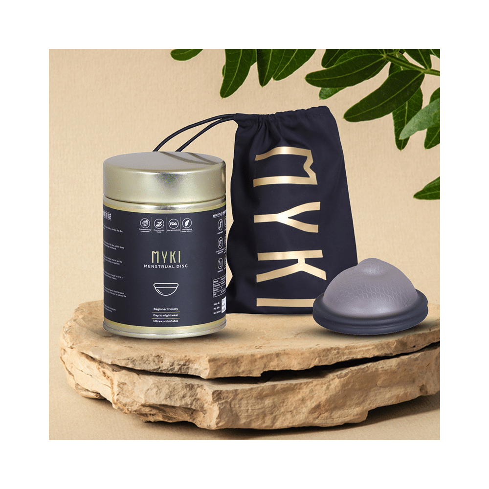 MYKI Silicon Perfect Soft Menstrual Disc Black Medium - Image 4