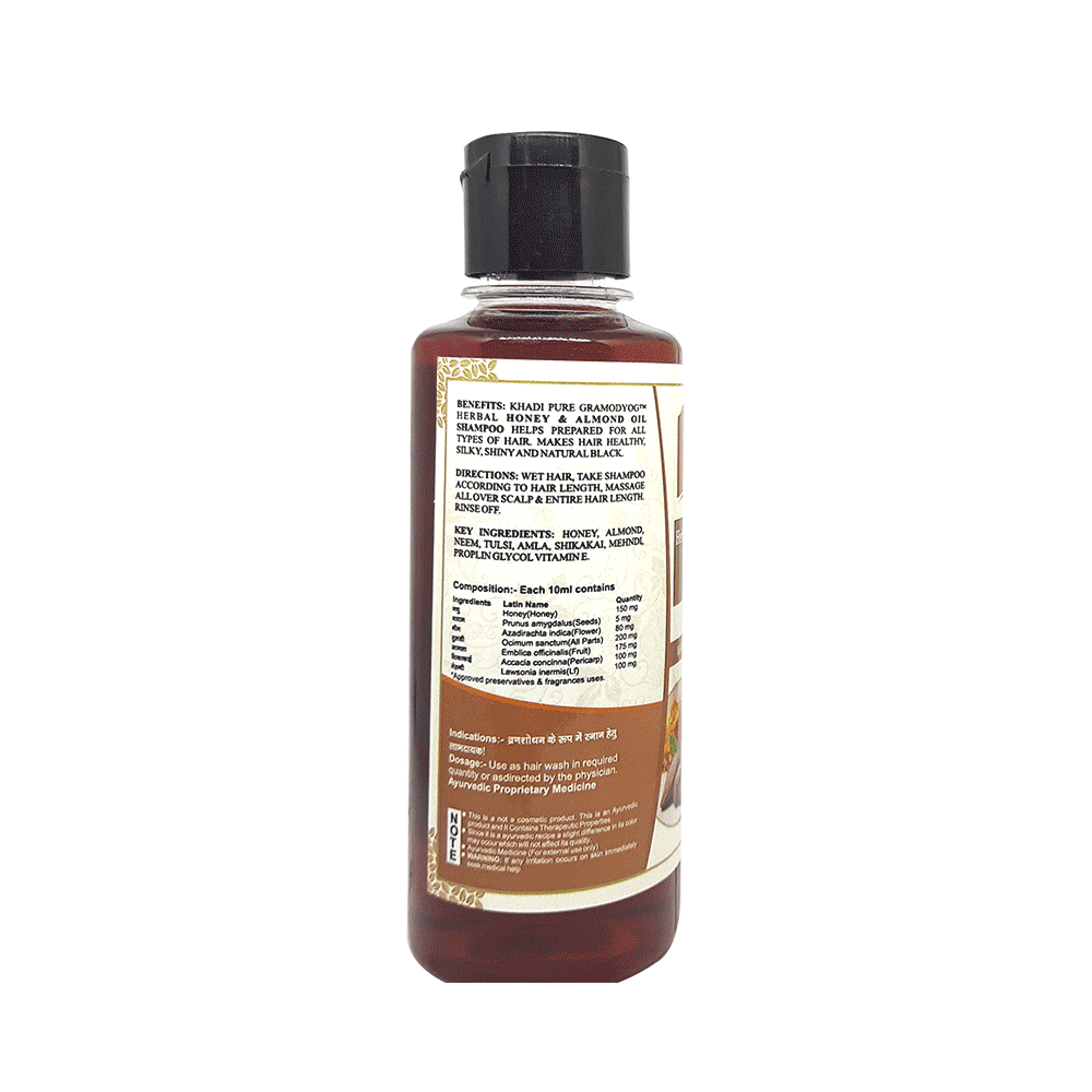 Khadi Pure Combo Pack of Honey & Almond Oil Shampoo & Herbal Shikakai Shampoo (210ml Each) - Image 2