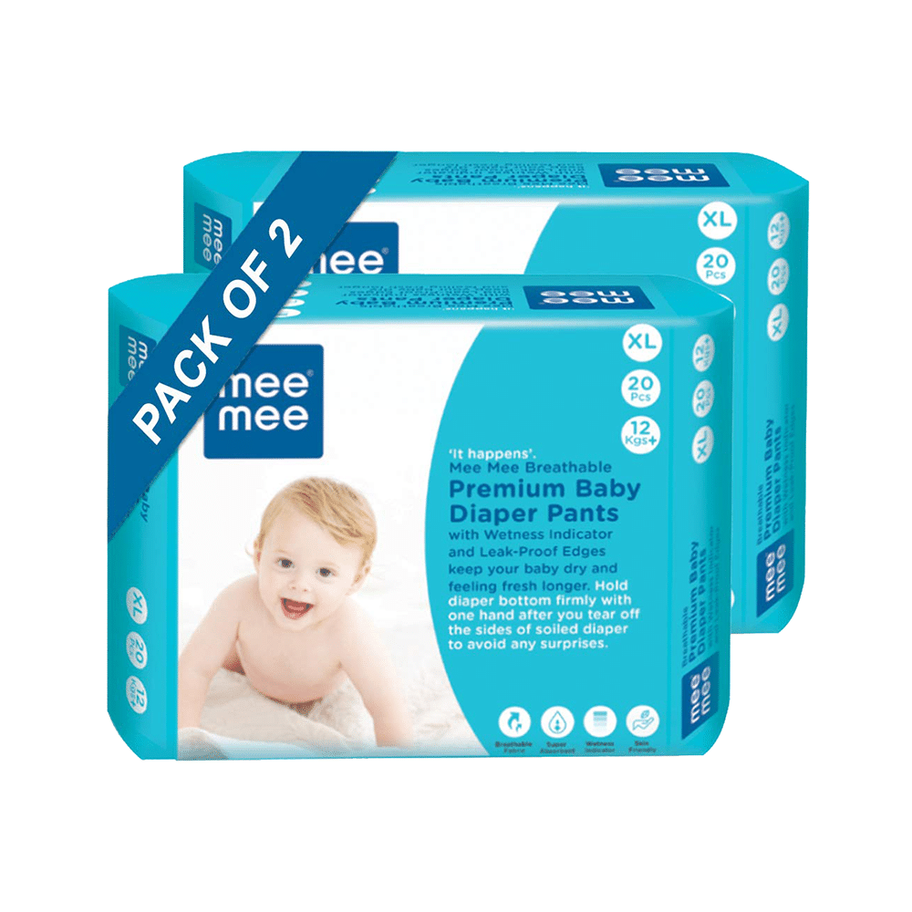 Mee Mee Breathable Premium Baby Diaper Pants with Wetness Indicator (20 Each) XL - Image 1