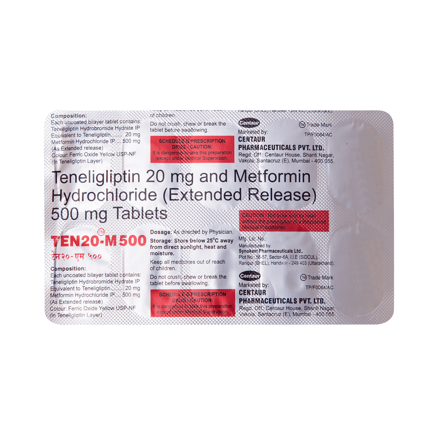 Ten M 20mg/500mg Tablet - Image 3