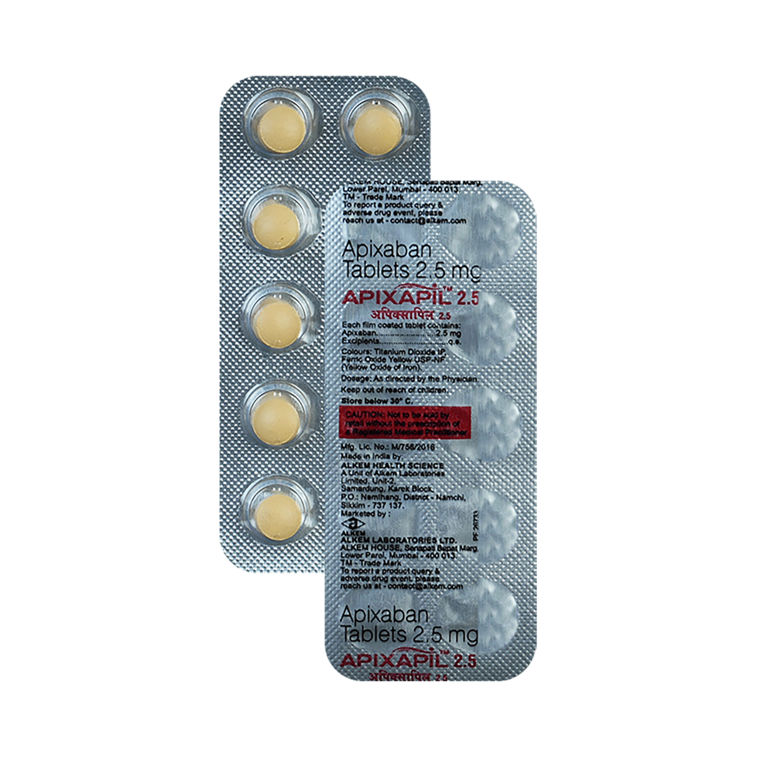 Apixapil 2.5mg Tablet