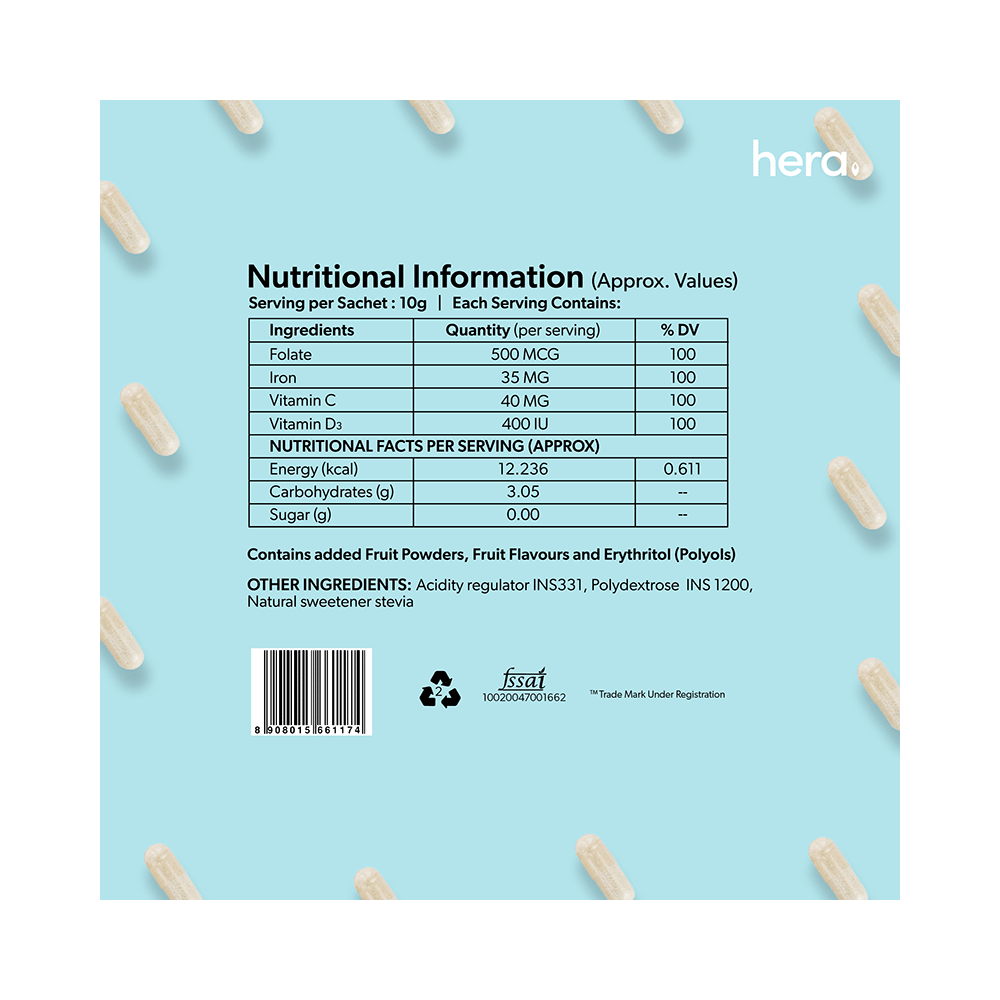 Hera Prenatal 3 in 1 Sachet (10gm Each) Lemon - Image 7