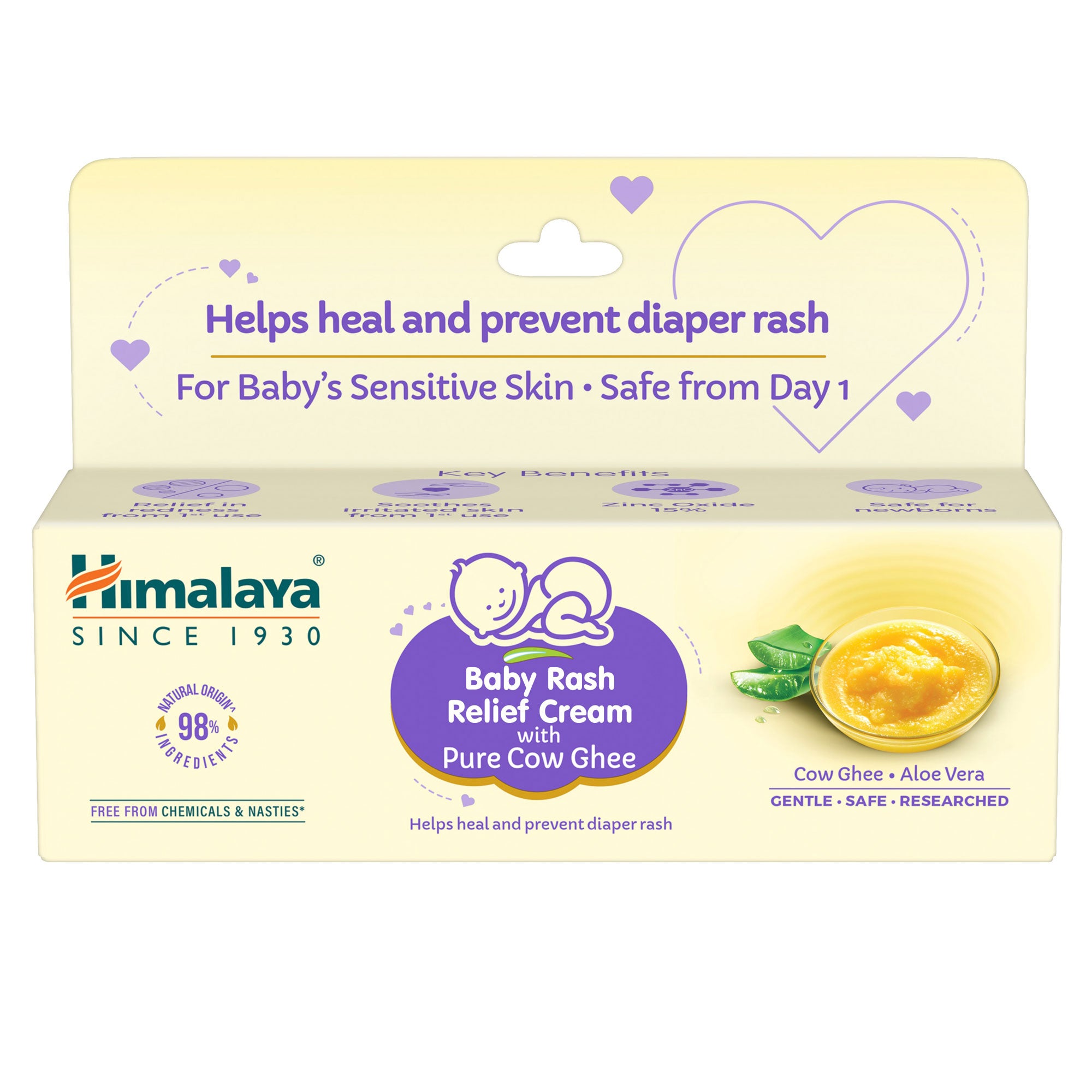 Himalaya Baby Rash Relief Cream with Pure Cow Ghee - Image 1