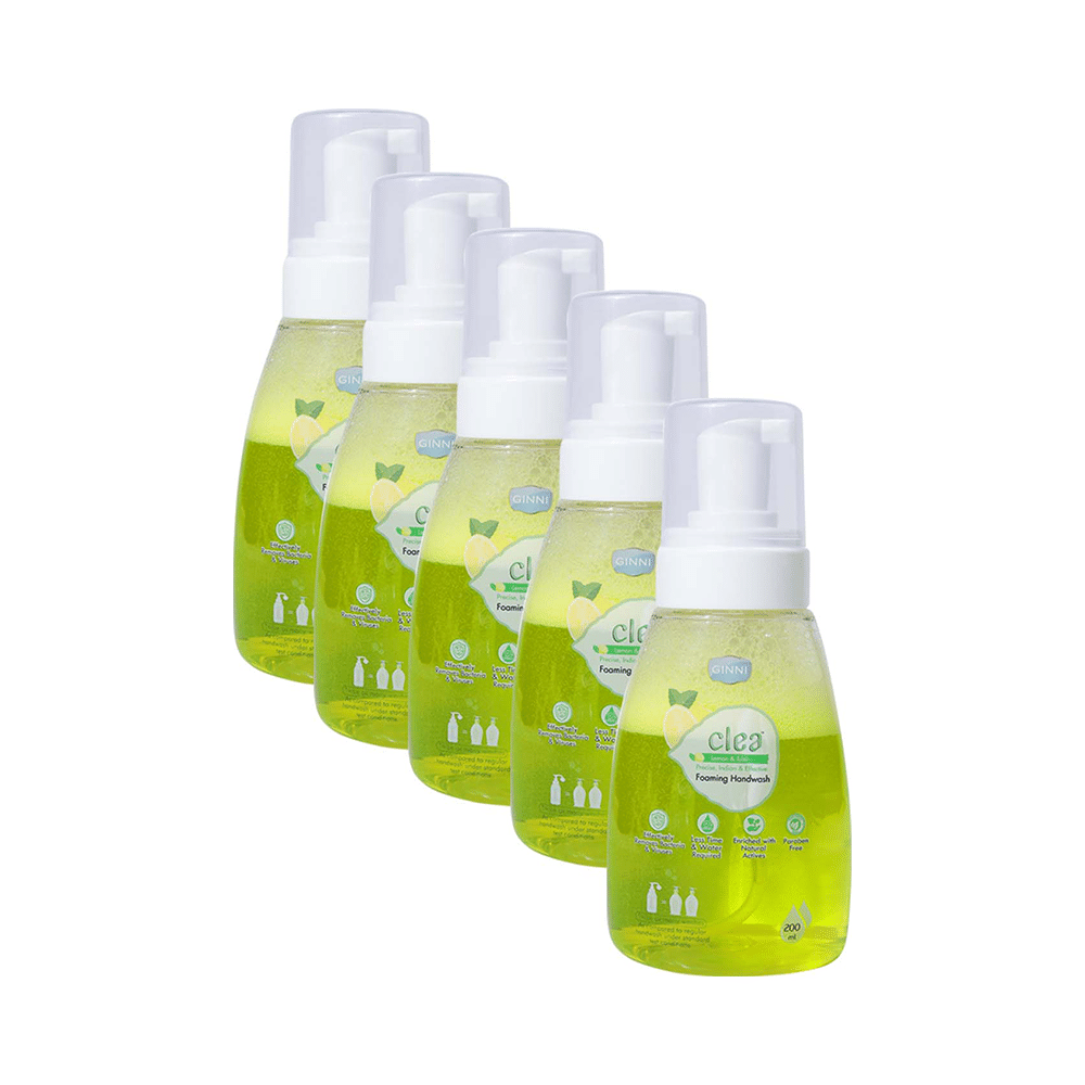 Ginni Clea Foaming Handwash (200ml Each) Lemon & Tulsi