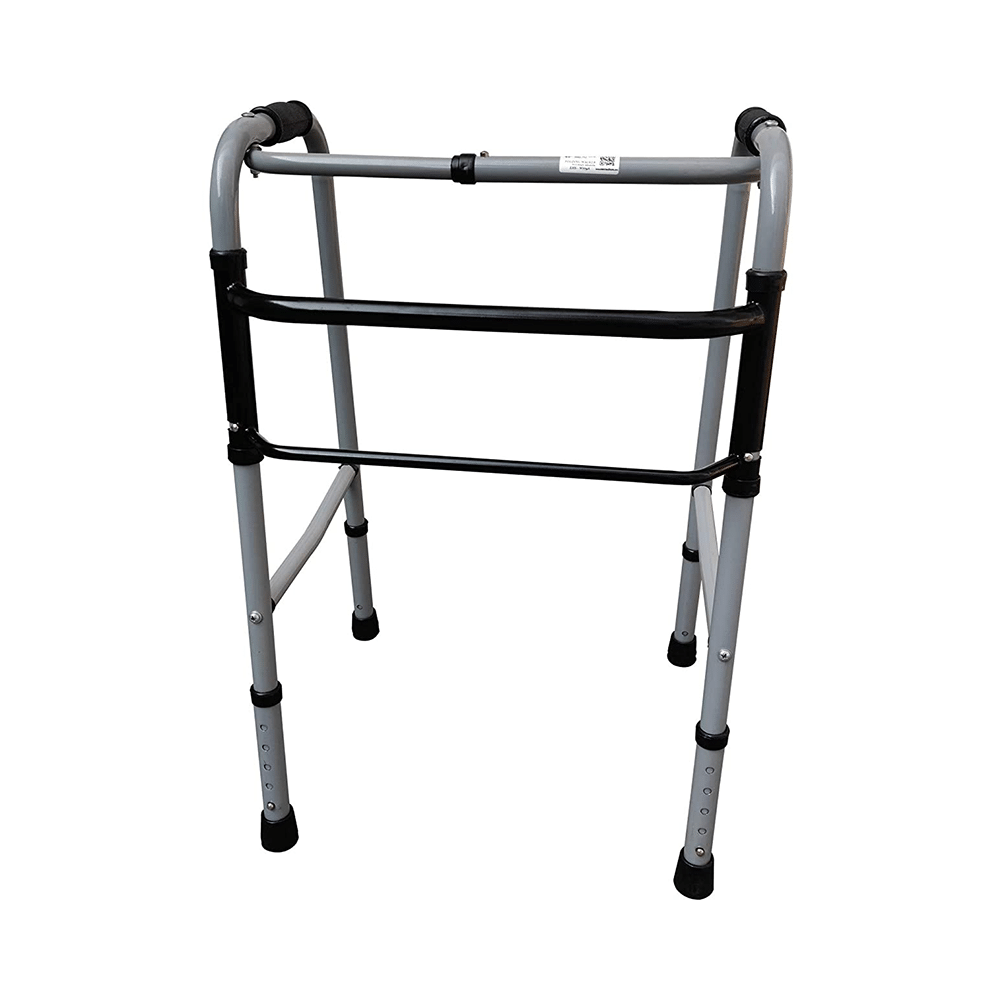 Fidelis Healthcare Portable Height Adjustable Foldable Walker Grey - Image 3