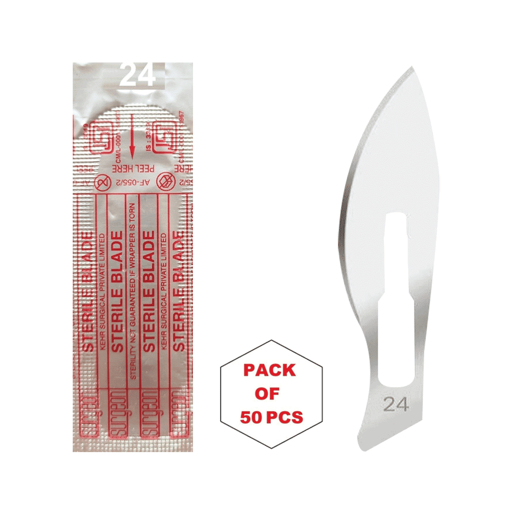Agarwals Carbon Steel Sterile Surgical Blade  24 - Image 2