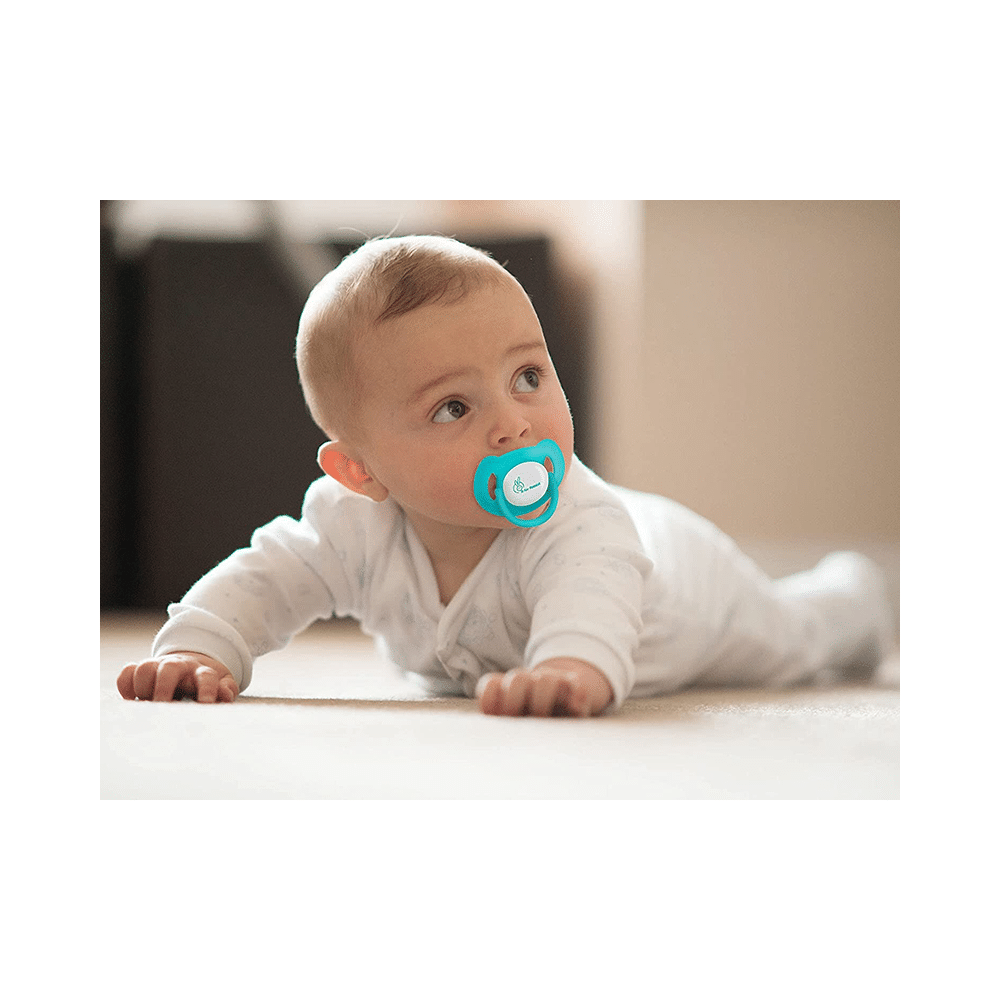 R for Rabbit Apple Pacifier Ultra Light Soft Silicone Nipple BPA-Free for Kids of 3 Months Blue - Image 5