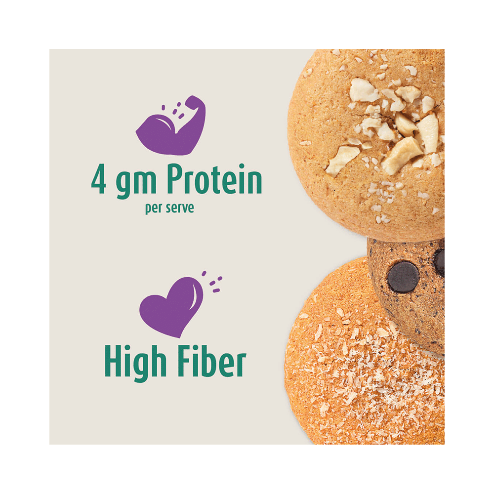 Gladful Protein Cookies (10 Each) Choco-Chip + Cashew + Coconut - Image 5