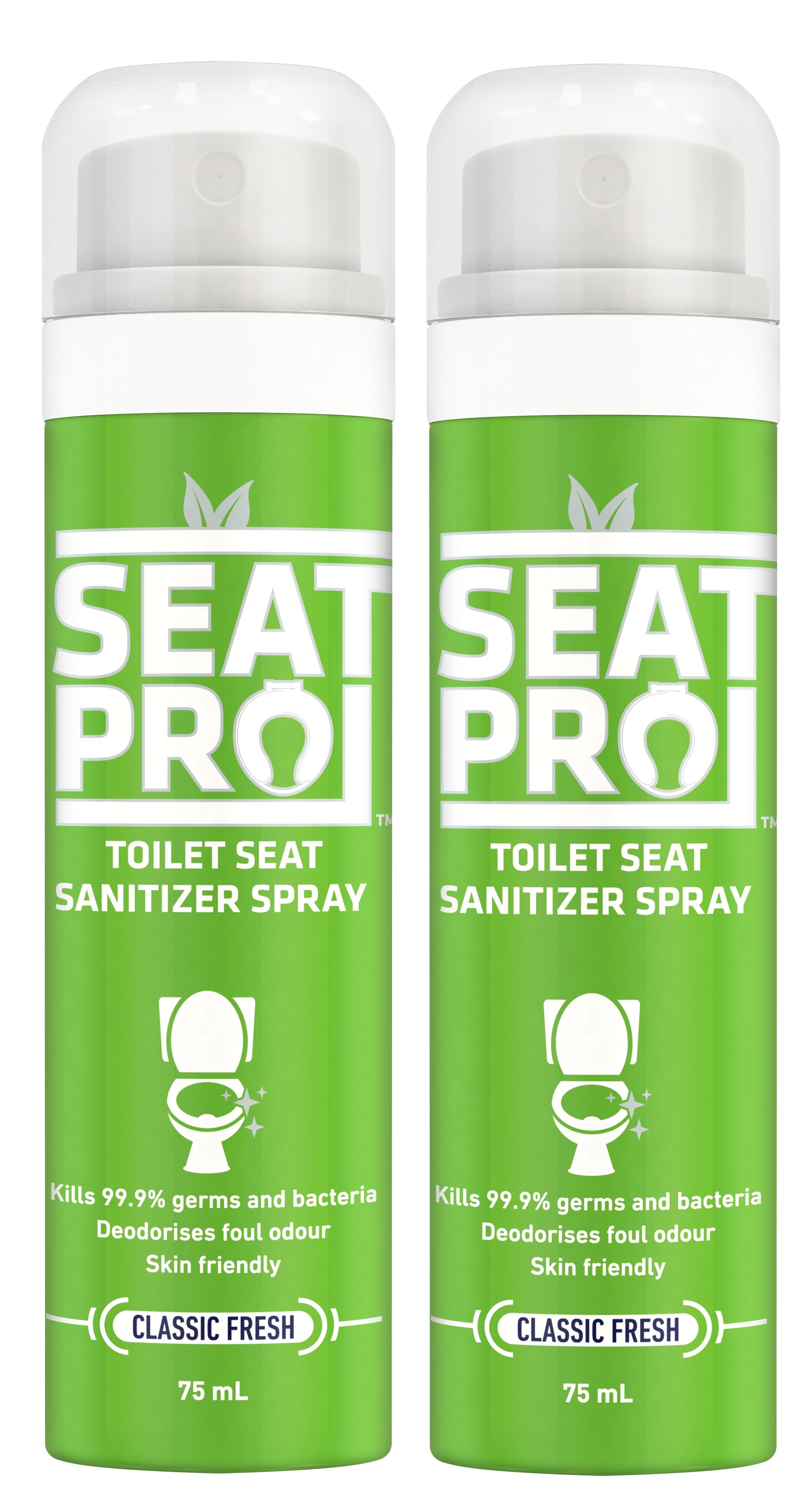Seat Pro Toilet Seat Sanitizer Spray (75ml Each) Classic Fresh - Image 1