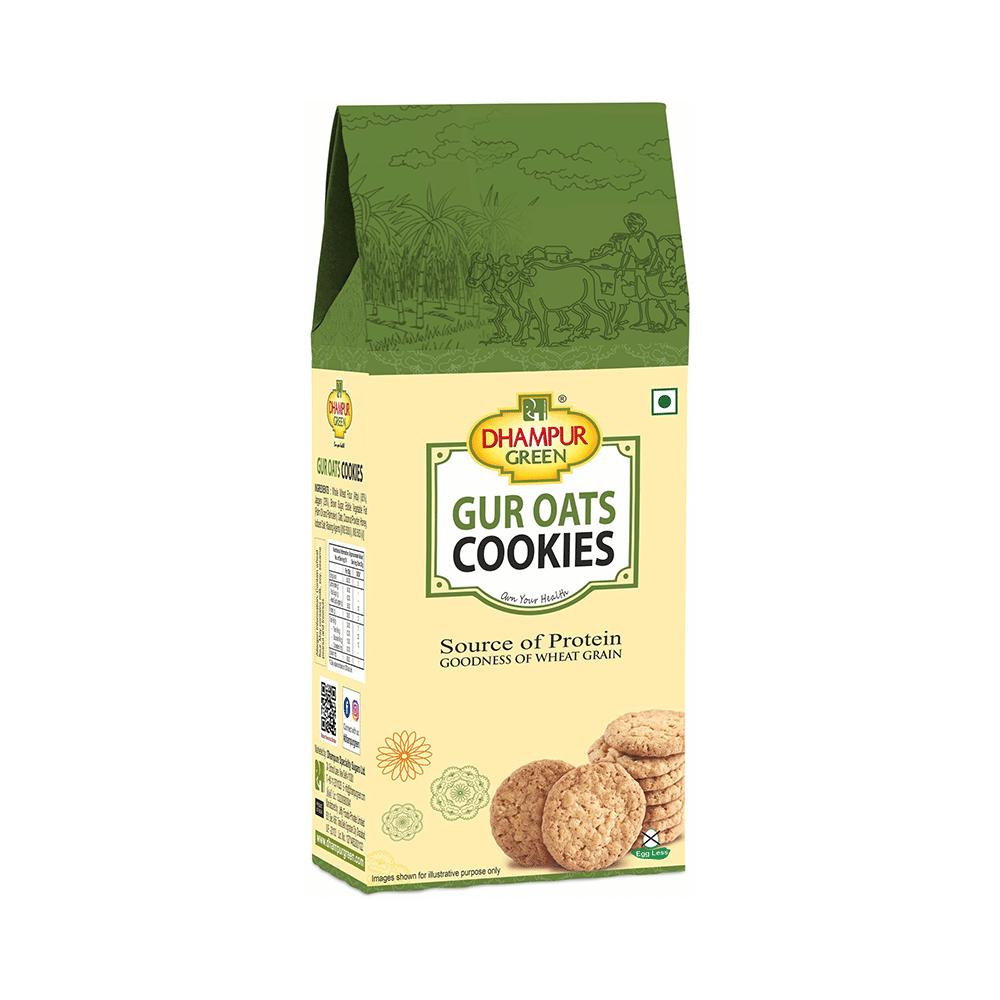 Dhampur Green Gur Oats Cookie