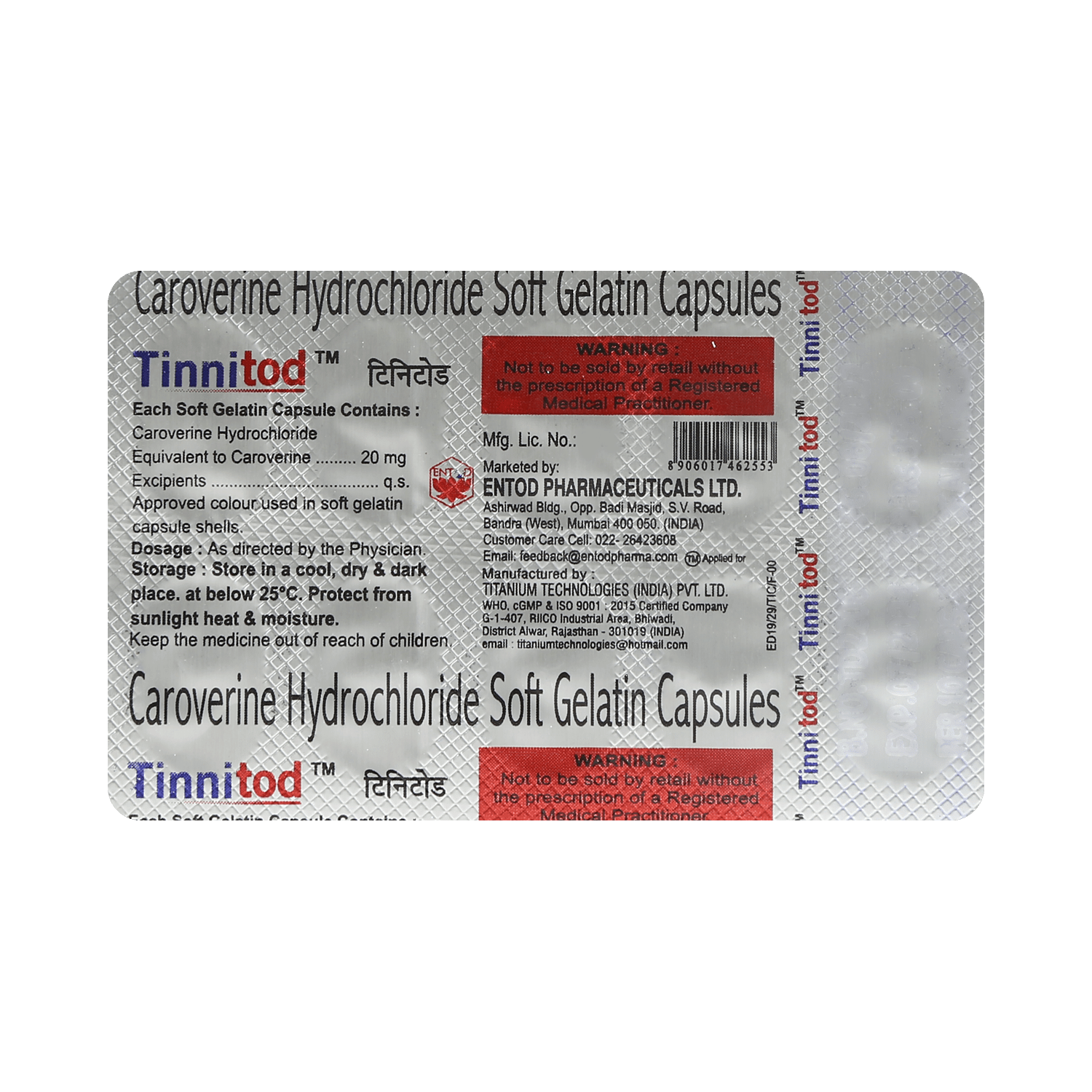 Tinnitod 20mg Capsule - Image 4