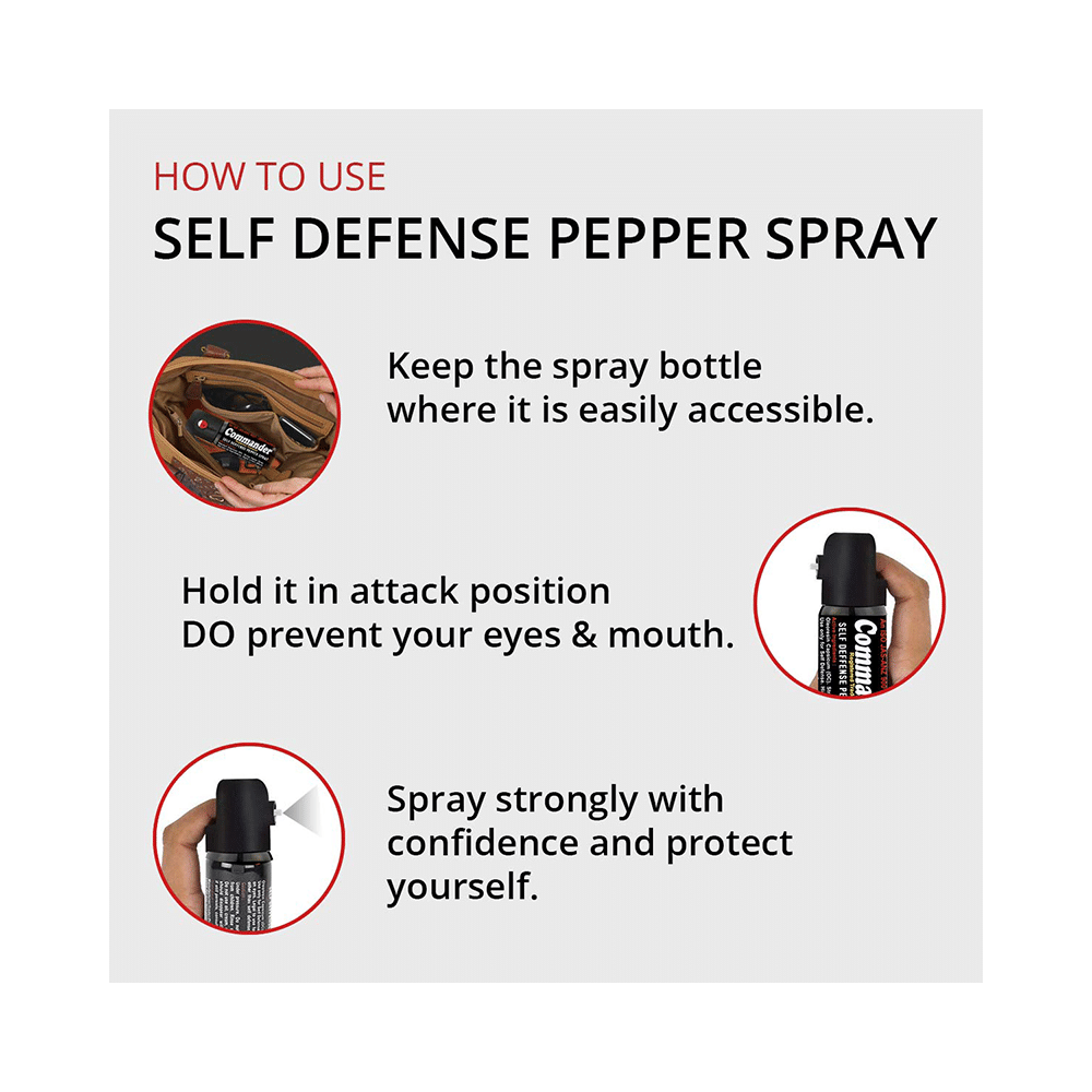 Commander Self Defense Pepper Spray (55ml Each) - Image 3