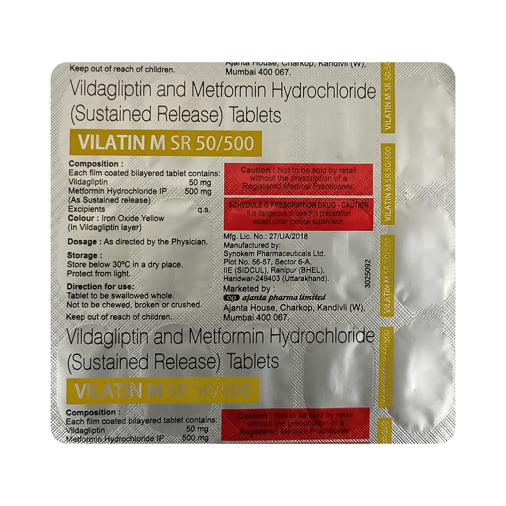 Vilatin M SR 50/500 Tablet - Image 4
