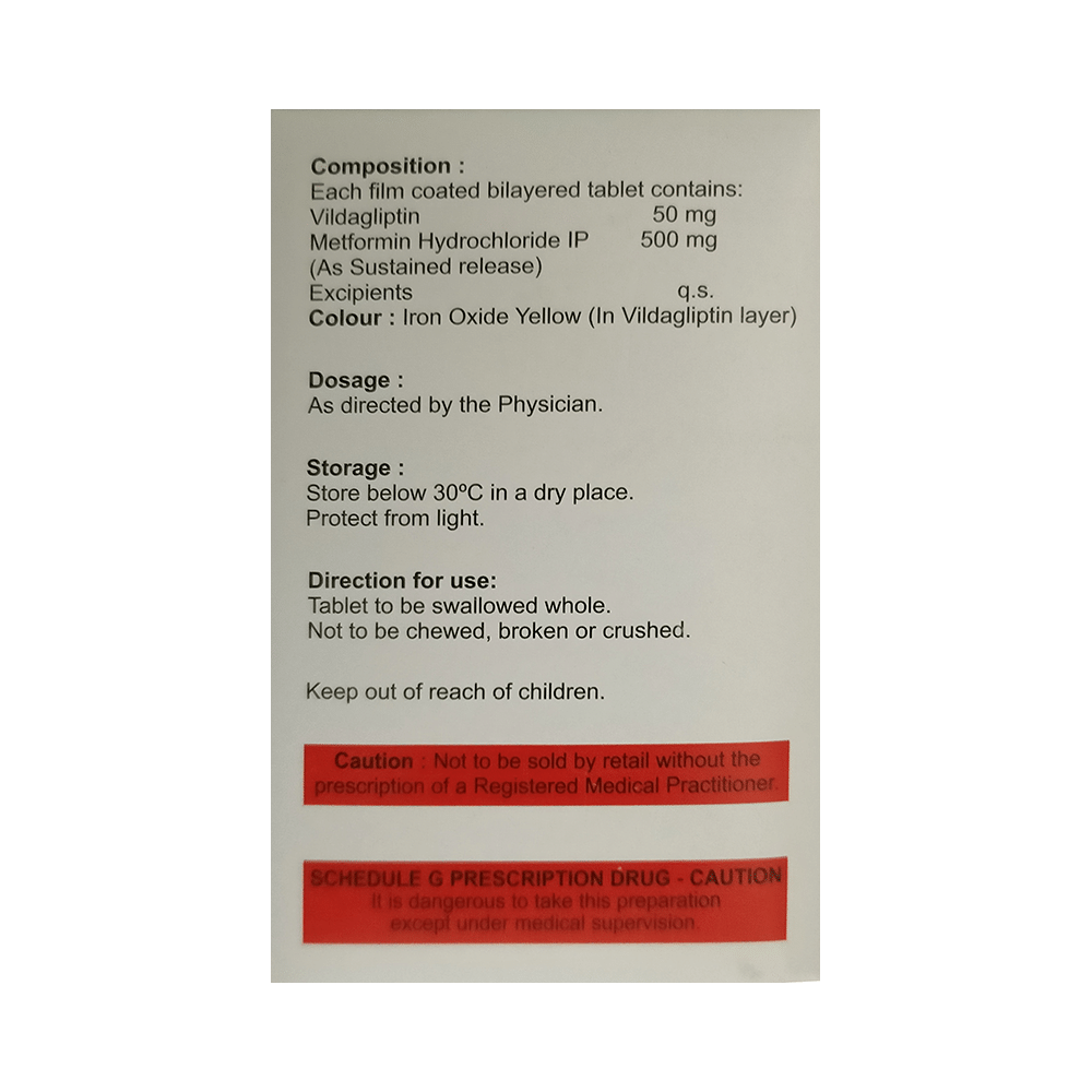 Vilatin M SR 50/500 Tablet - Image 2