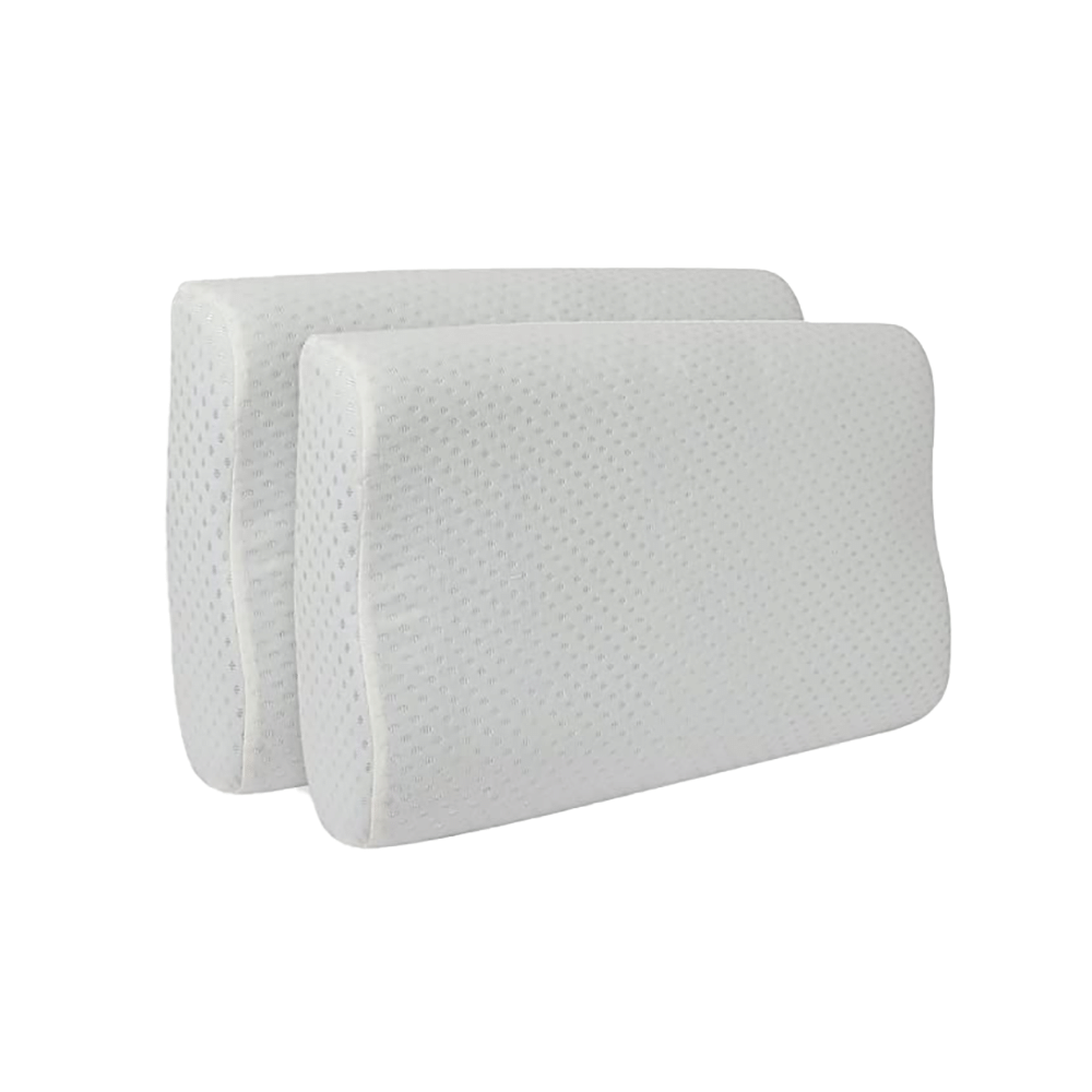Sleepsia Cervical Contour Memory Foam for Neck Pain Orthopedic Contour Pillow White - Image 1