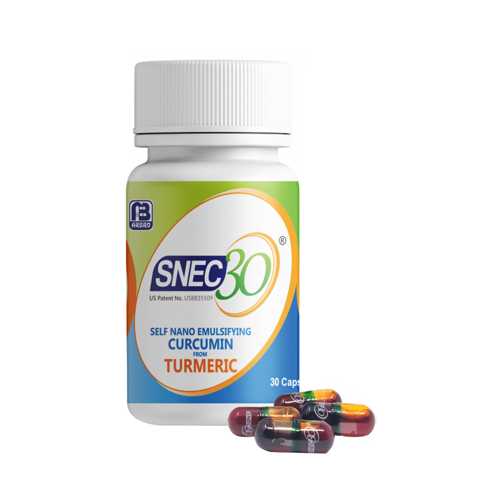 Snec 30 Liquid Turmeric Curcumin Capsule US Patent | Supports Joint, Heart & Brain Health - Image 1