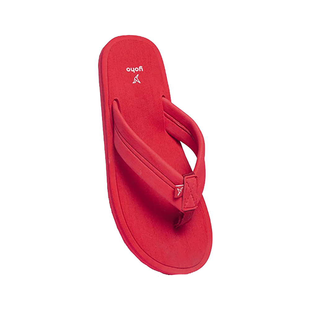 Yoho Lifestyle Doctor Ortho Soft Comfortable and Stylish Flip Flop Slippers for Men Coral Red 7 - Image 3