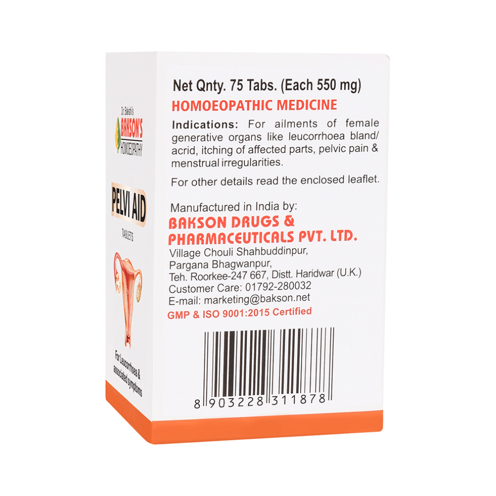 Bakson's Homeopathy Pelvi Aid Tablet - Image 3