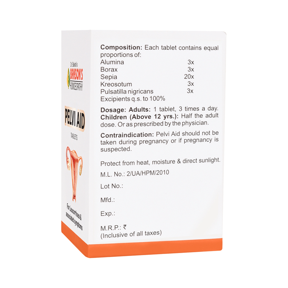 Bakson's Homeopathy Pelvi Aid Tablet - Image 2