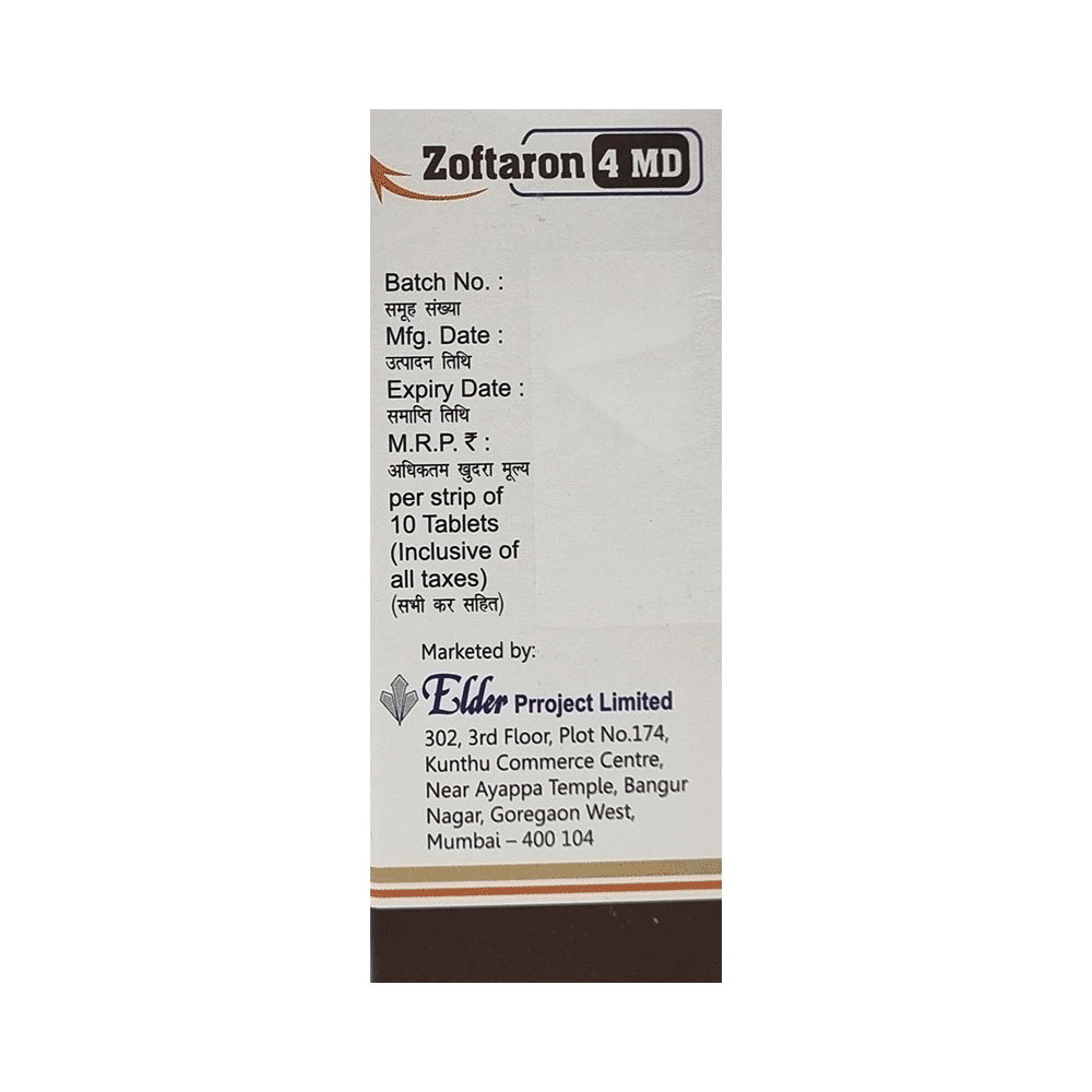 Zoftaron 4mg Tablet MD - Image 3