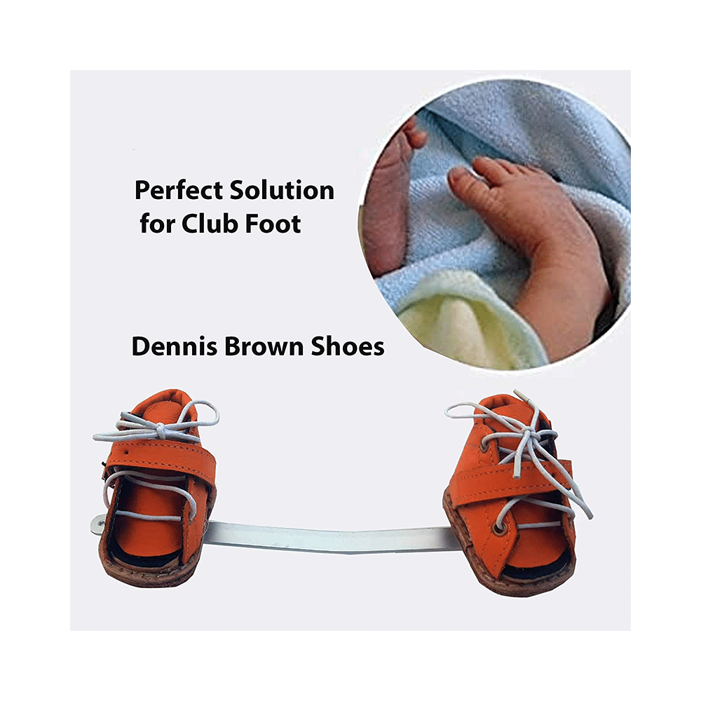 Salo Orthotics Orthopedic Clubfoot Shoes with Dennis Brown Splint 5inch - Image 2
