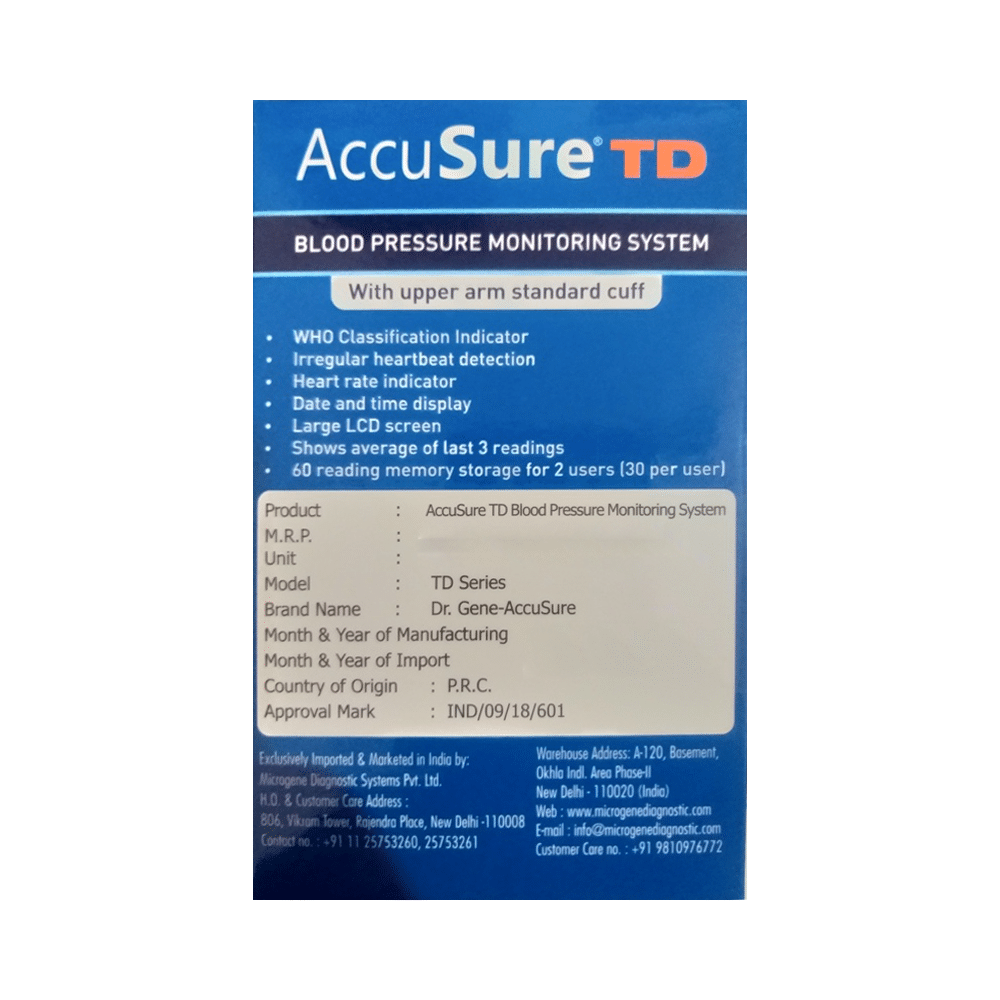 AccuSure TD Blood Pressure Monitoring System - Image 2