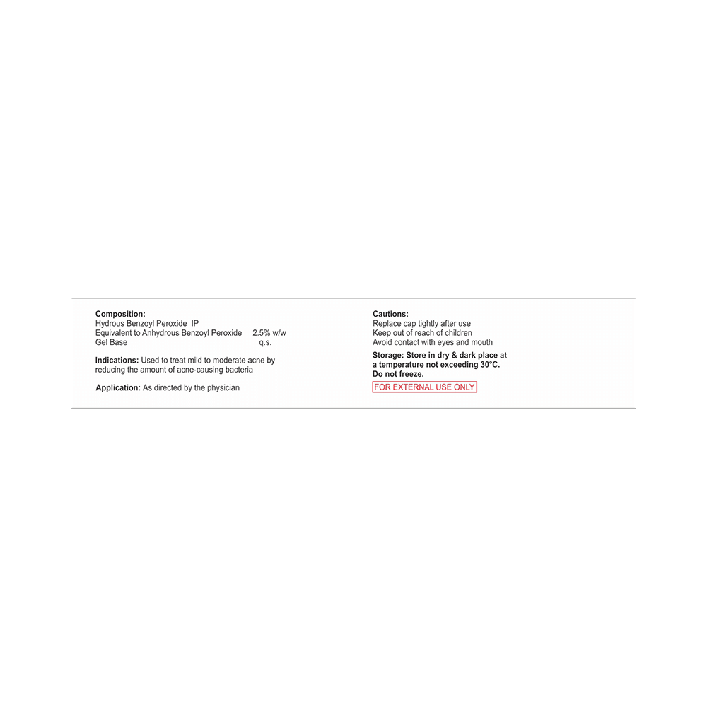 Benzoyl Peroxide Acne Treatment Gel - Image 2