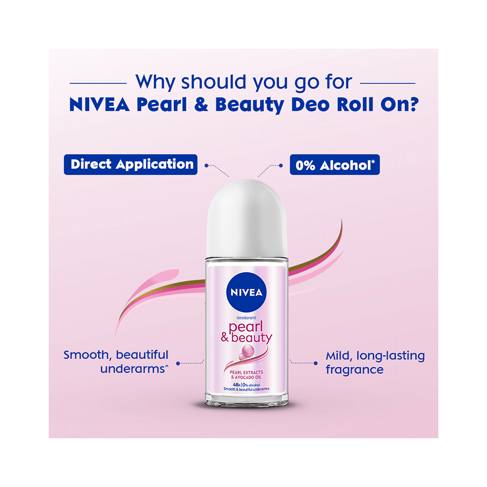Nivea Pearl & Beauty Deodorant Roll On - Image 4